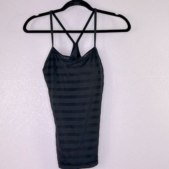 Lululemon Striped Mesh Power Y Tank 6 - Picture 1 of 3